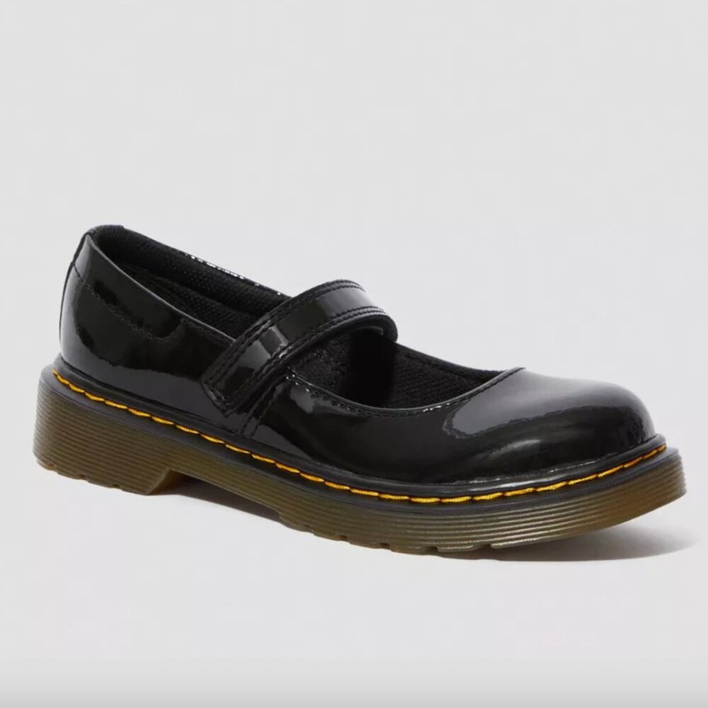 Dr. Martens Womens Maccy Black Patent Leather Mary Janes Size